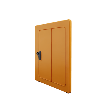 door 3d rendering icon illustration png
