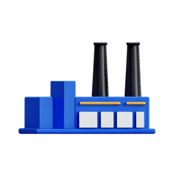factory 3d rendering icon illustration png
