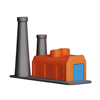 factory 3d rendering icon illustration png