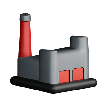 factory 3d rendering icon illustration png