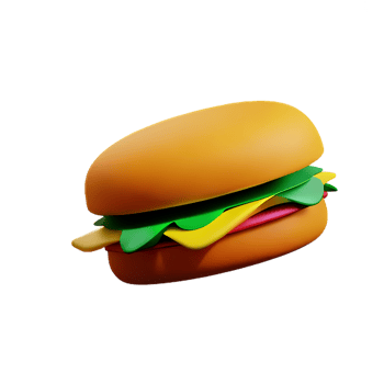 fast food 3d rendering icon illustration png