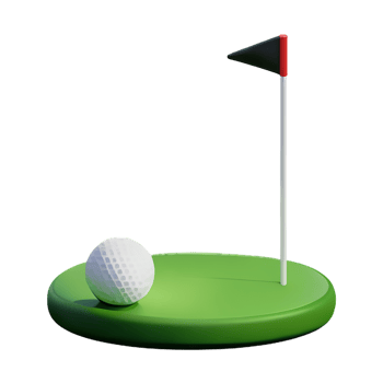 golf 3d rendering icon illustration png