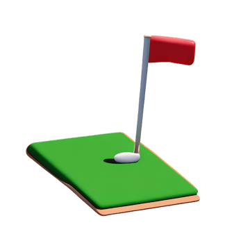 golf 3d rendering icon illustration png
