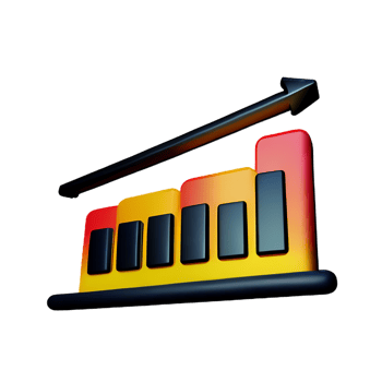 graph 3d rendering icon illustration png