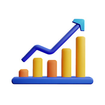 graph 3d rendering icon illustration png