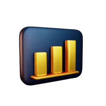 graph 3d rendering icon illustration png