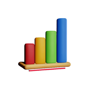 graph 3d rendering icon illustration png
