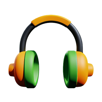 headphones 3d rendering icon illustration png
