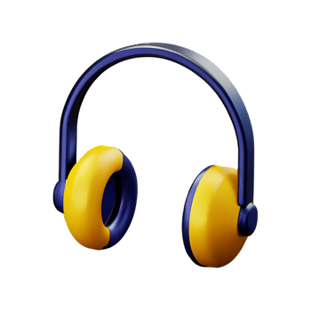 headphones 3d rendering icon illustration png