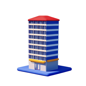 hotel 3d rendering icon illustration png