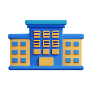 hotel 3d rendering icon illustration png