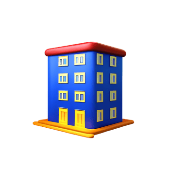 hotel 3d rendering icon illustration png