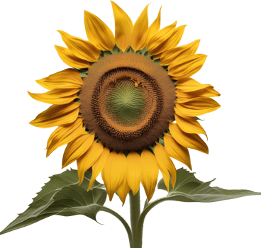 A painting of a sunflower. AI-Generated. png