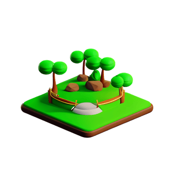 jungle 3d rendering icon illustration png