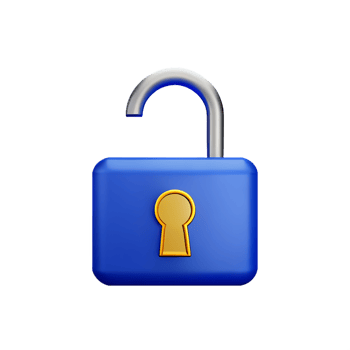 lock 3d rendering icon illustration png