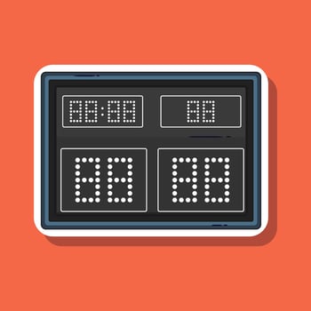 Basketball cartoon vector illustration sticker. Vector eps 10