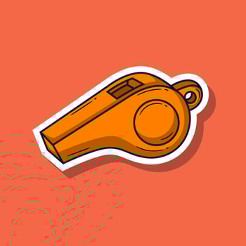 Basketball cartoon vector illustration sticker. Vector eps 10