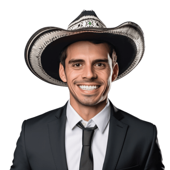 Mexican smiling businessman isolated png