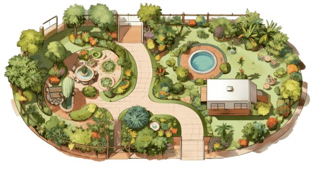 Plan of the garden and landscape png