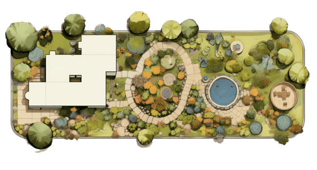 Plan of the garden and landscape png