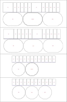 Cnc. laser cutting Angled Boxes collection Material thickness 3 mm No glue Vector illustration.
