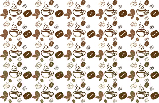 coffee pattern. Seamless coffee pattern. vector