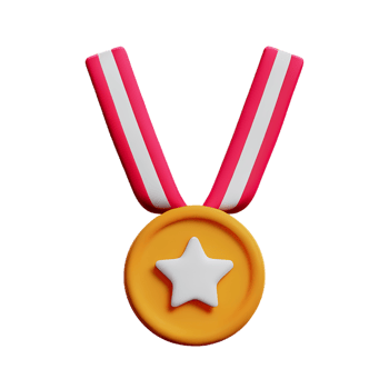 medal 3d rendering icon illustration png