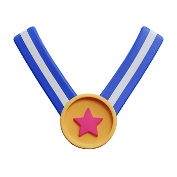 medal 3d rendering icon illustration png