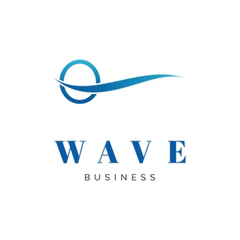 Initial Letter O Sea Wave Icon Logo Design Template vector