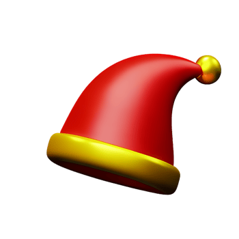 santa hat 3d rendering icon illustration png