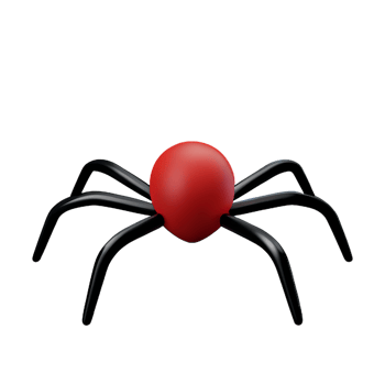 spider 3d rendering icon illustration png