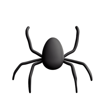 spider 3d rendering icon illustration png