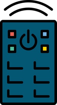 Remote Control Filled Icon vector