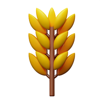 wheat 3d rendering icon illustration png