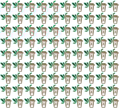 international day of coffee background with hand drawn and realistic llustration vector