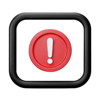 warning 3d rendering icon illustration png