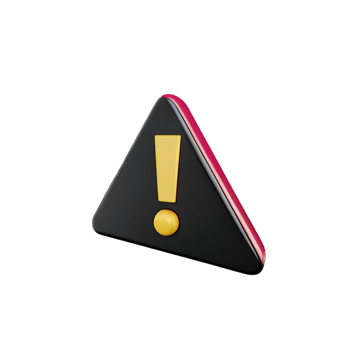 warning 3d rendering icon illustration png