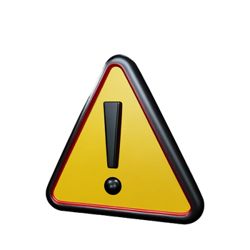 warning 3d rendering icon illustration png