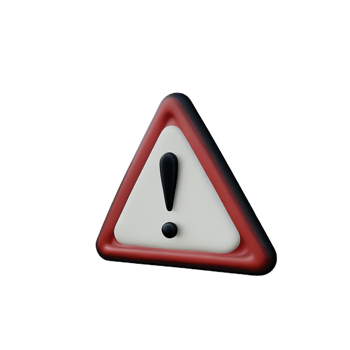 warning 3d rendering icon illustration png