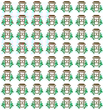 international day of coffee background with hand drawn and realistic llustration vector