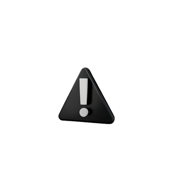 warning 3d rendering icon illustration png