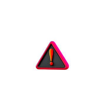 warning 3d rendering icon illustration png