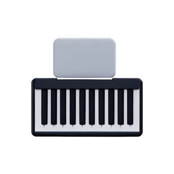 piano 3d rendering icon illustration png