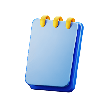 sticky notes 3d rendering icon illustration png