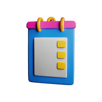 sticky notes 3d rendering icon illustration png