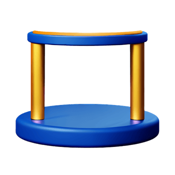 stage 3d rendering icon illustration png