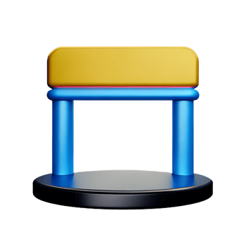 stage 3d rendering icon illustration png