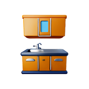 kitchen 3d rendering icon illustration png