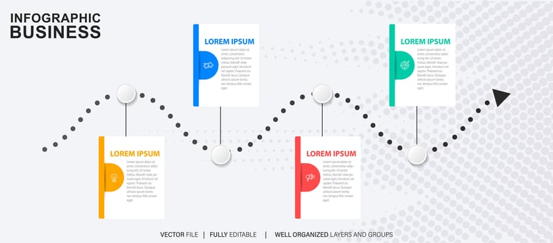 Vector abstract element timeline infographics.