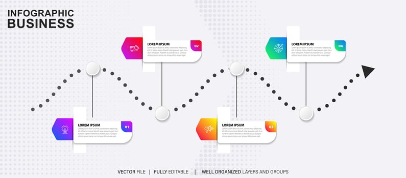 Vector abstract element timeline infographics.